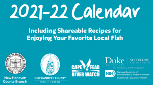 A screenshot of the recipe calendar created for people who catch and eat fish from the Cape Fear River